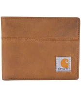 Carhartt Men's Saddle Leather Bifold Wallet - Brown