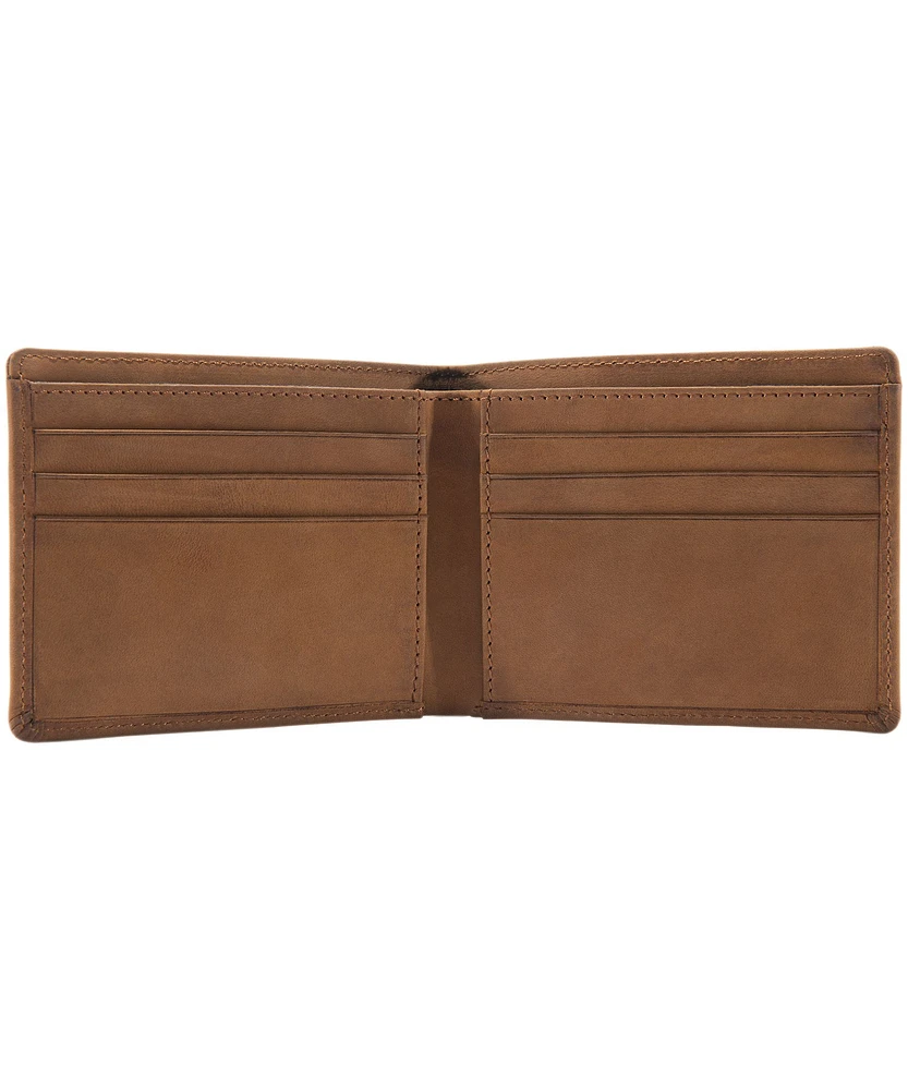 Carhartt Men's Saddle Leather Bifold Wallet - Brown