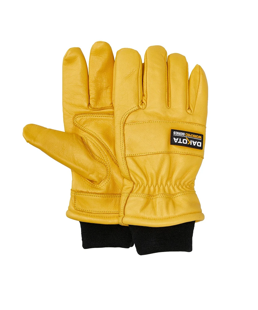 Dakota WorkPro Series Men's Waterproof Insulated Cowhide Work Gloves