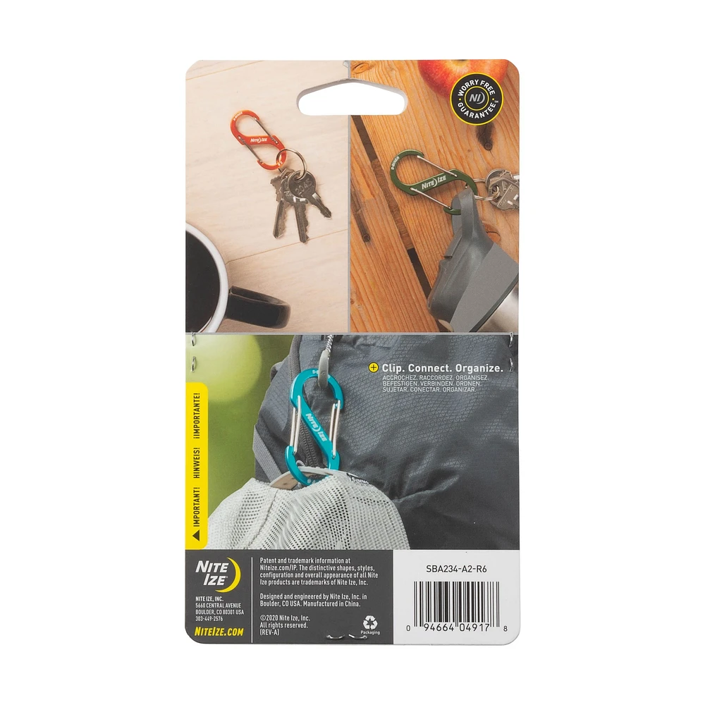 Nite Ize S-Biner Aluminum Dual Carabiner - 3 pk Assorted