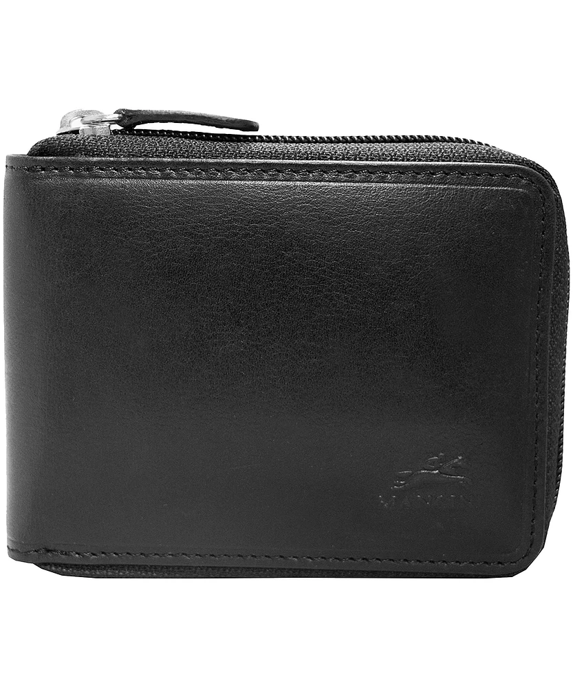 Mancini Boulder Zippered Wallet with Removable Passcase