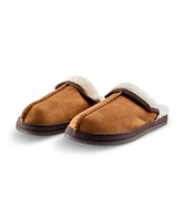 WindRiver Men's Faux Suede Mule Sherpa Lined Slippers