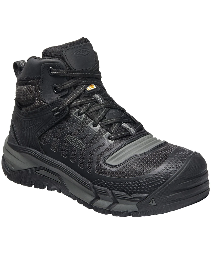 KEEN Utility Men's Composite Toe Plate Kansas City Waterproof Mid Safety Hiker - Black