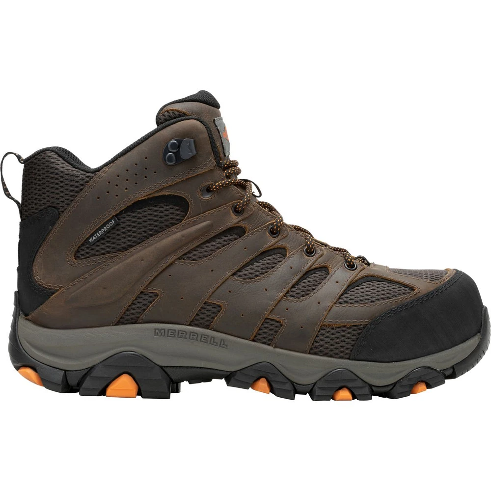 Merrell Men's Moab Vertex 2 Composite Toe Plate Waterproof Mid Work Hiker Boots