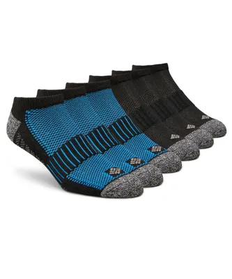 Columbia Men's 6 Pack Moisture Guard No Show Sport Socks - Black Blue