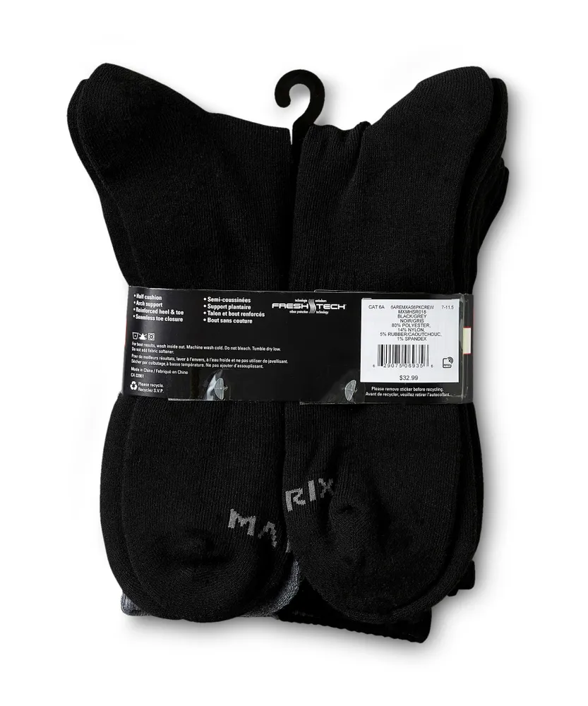 Matrix Men's 6 Pack Sport Socks