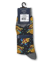 Denver Hayes Men's FRESHTECH® Novelty Food Pattern Casual Crew Socks