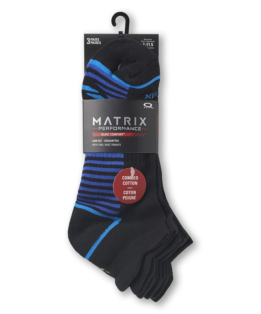 Matrix Men's FRESHTECH® Low Cut with Tab Sport Socks, 3 Pack