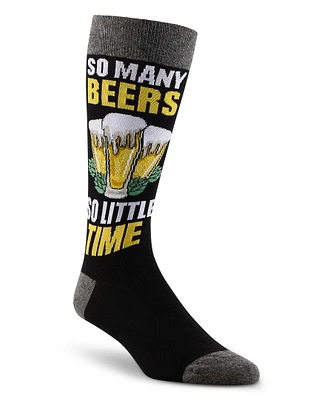 Denver Hayes Men's Beer Pattern Novelty Crew Socks