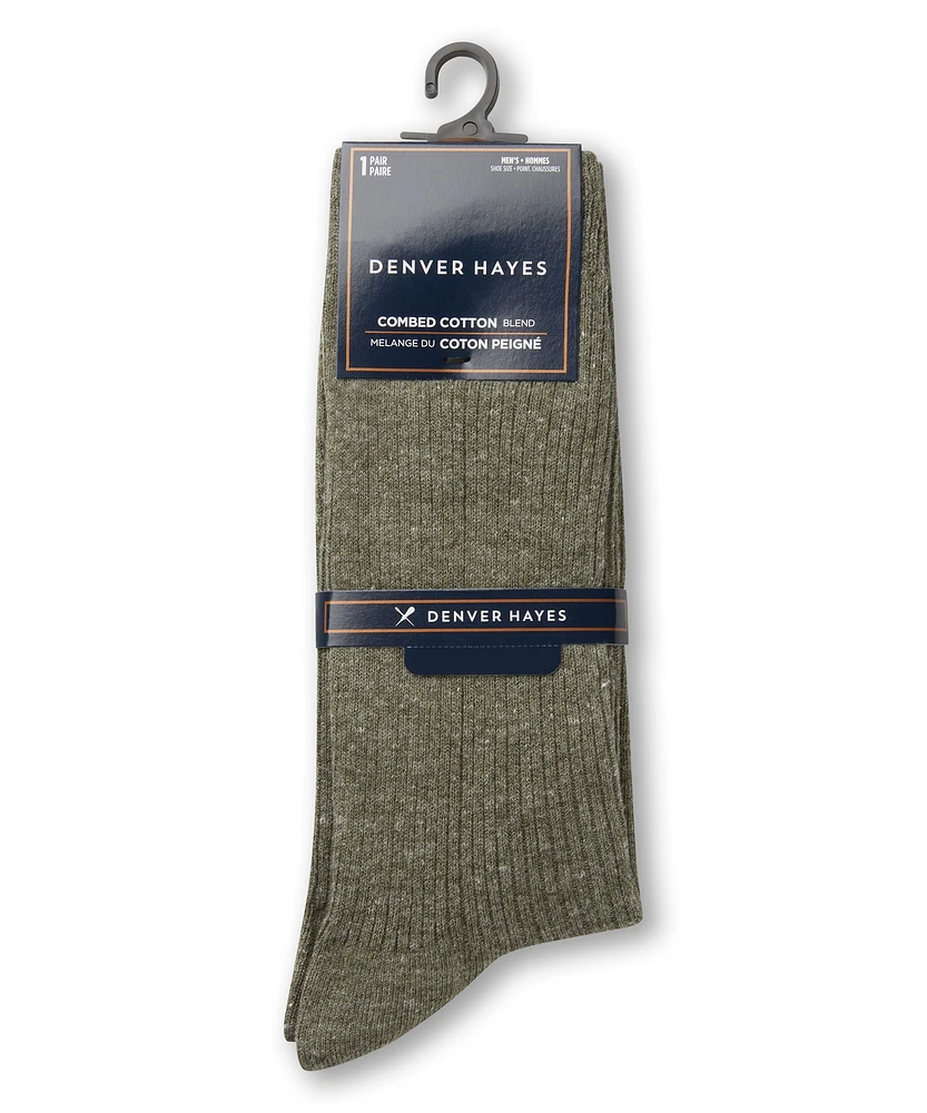 Denver Hayey Men's  Fashion Casual Rib Crew Socks