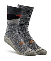 Copper Sole Men's Merino Wool Crew Socks, 2 Pack