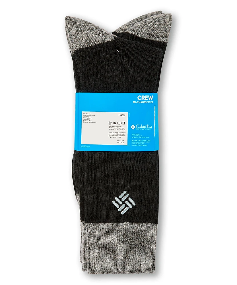 Columbia Men's Basic Crew Socks, 4 Pack