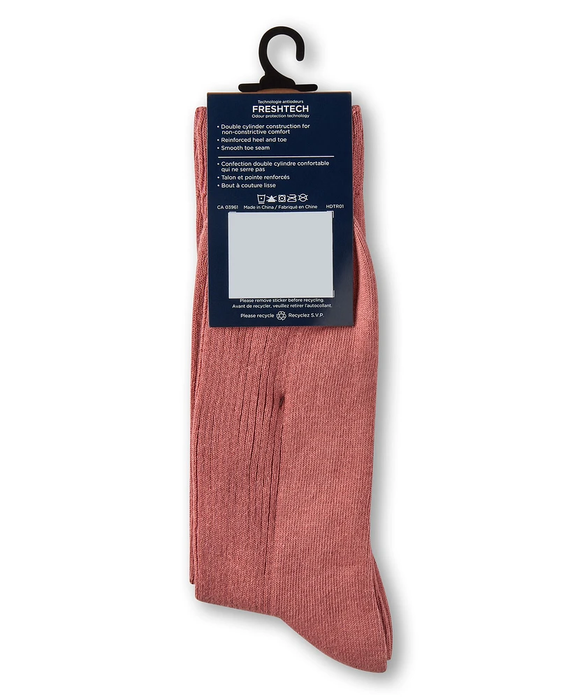 Denver Hayes Men's Fashion Casual Rib Crew Socks