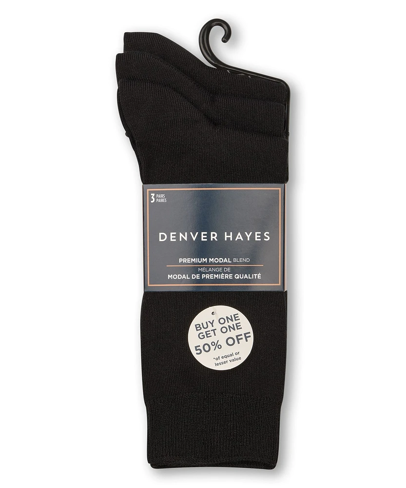 Denver Hayes Men's 3 Pk BOGO Casual Socks