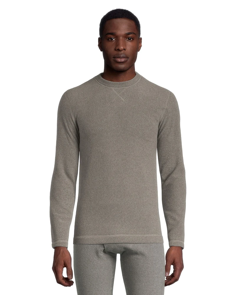 Wel-max Mens Bioceramic T-Max Crew Neck Fleece Top