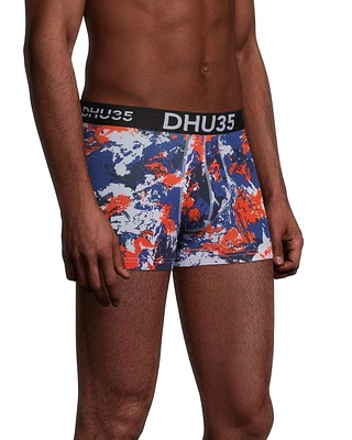 Denver Hayes Men's Cotton Stretch Printed Trunk Briefs Underwear