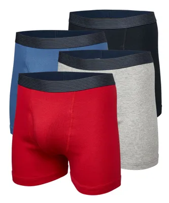 Denver Hayes Men's 4 Pack Classic Boxer Briefs Underwear