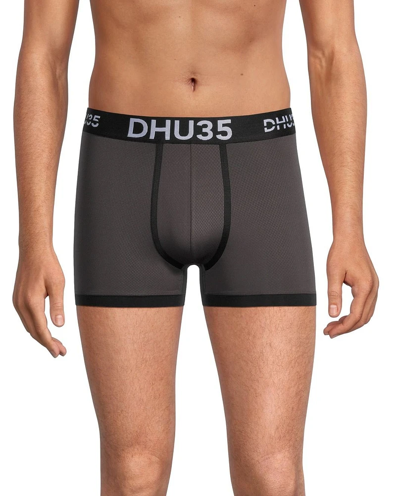 Denver Hayes Men's 3 Pack Fashion Microfiber Heat Press Trunk Brief