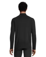 WindRiver Men's T-MAX HEAT Microstretch Mock Neck Long Sleeve Top