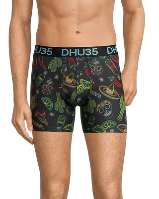 Denver Hayes Men's Microfibre Printed Boxer Briefs