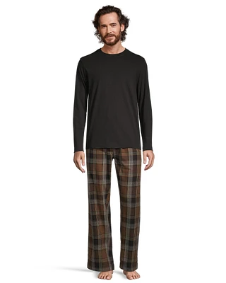 WindRiver Men's Flannel Plaid Pajama Set