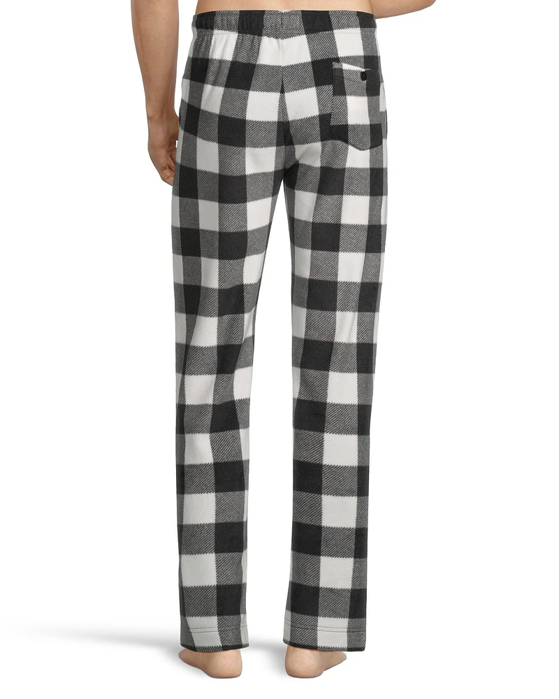 WindRiver Men's Heavy Fleece Plaid Lounge Pants