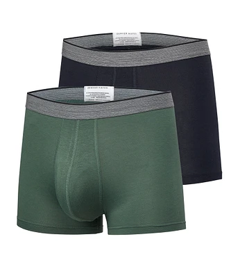 Denver Hayes Men's Fashion Bamboo Trunk Briefs, 2 Pack