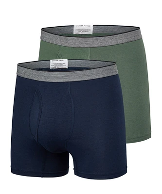 Denver Hayes Men's Fashion Bamboo Boxer Briefs, 2 Pack