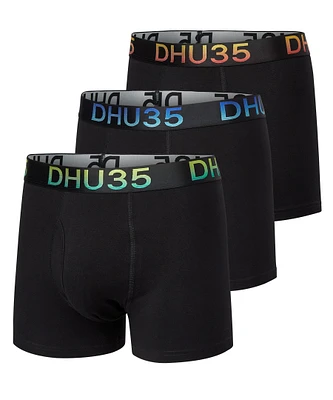 Denver Hayes Men's Cotton Stretch Elastic Boxer Briefs, 3 Pack