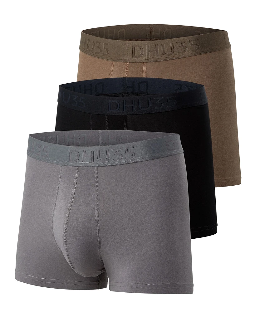 Denver Hayes Men's 3 Pk Fashion Cotton Stretch Trunk Briefs