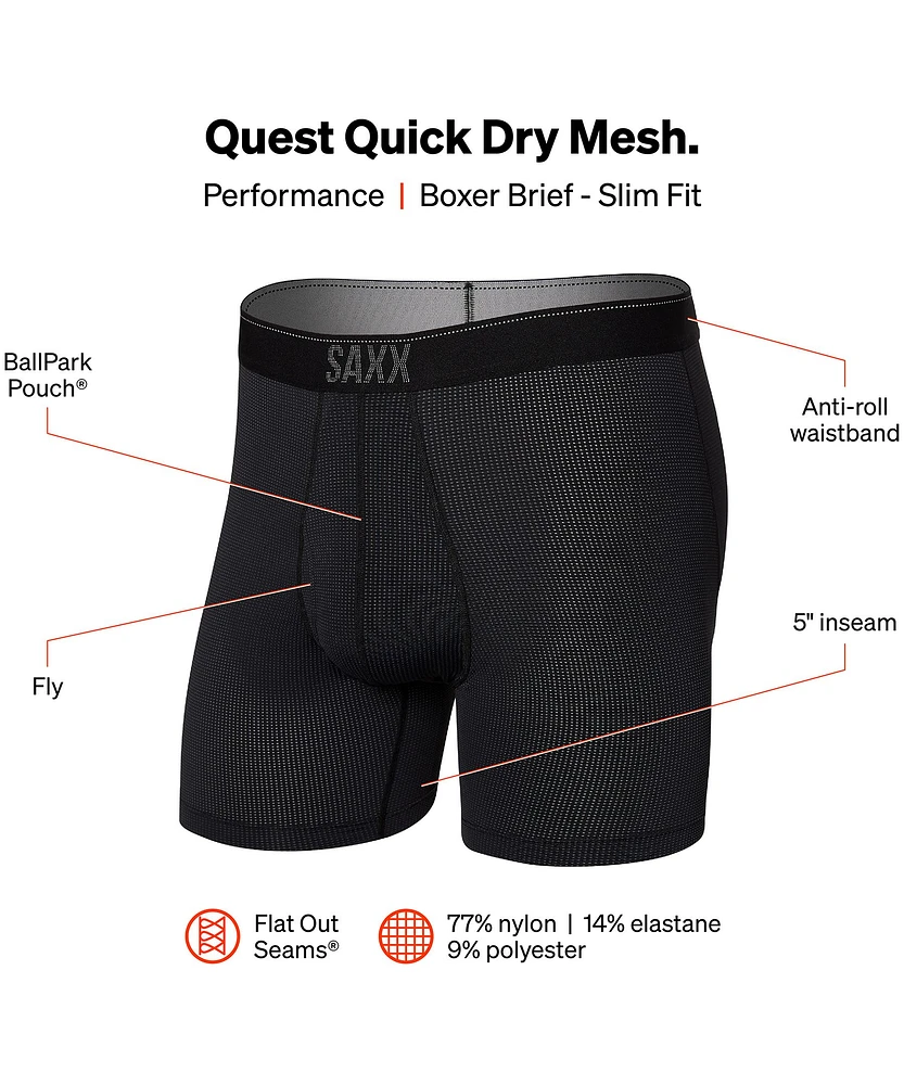 SAXX Men's Quest Dry Mesh Boxer Breif