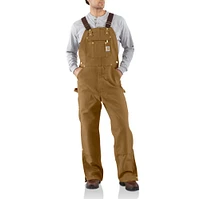 Carhartt Men's R37 Zip-To-Thigh Chap Unlined Front Bib Overall - Brown