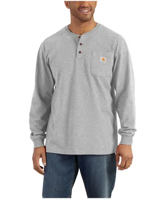 Carhartt Men's Loose Fit Pocket Long Sleeve Henley Shirt