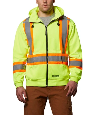 Dakota WorkPro Series Men's Hi-Visibility Lined Full Zip Hoodie Sweatshirt