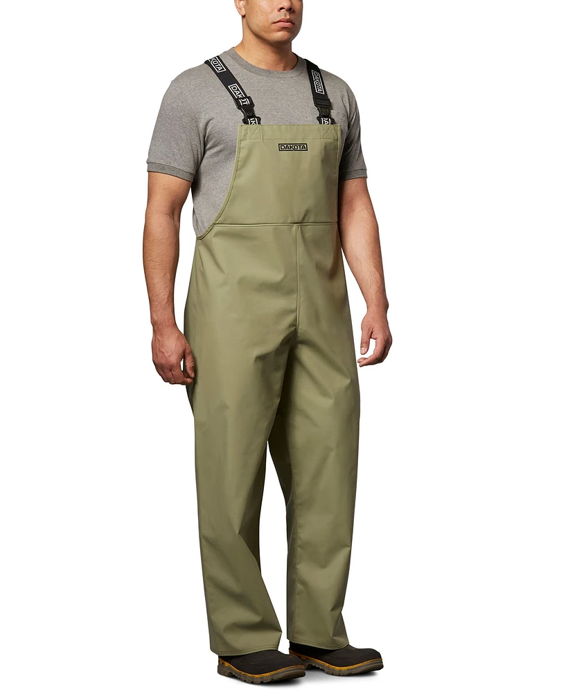 Dakota WorkPro Series Men's PVC Bib Front Work Rain Pants - Light Green