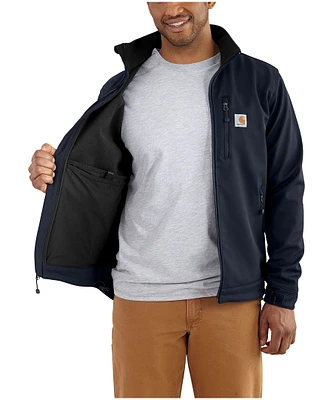 Carhartt Men's Crowley Rain Defender Heavyweight Softshell Water Repellent Wind Fighter Jacket - Navy