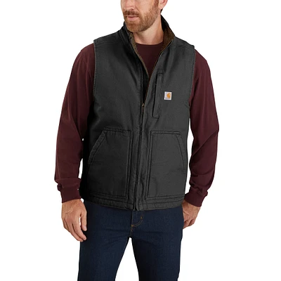 Carhartt Men's Gravel Washed Duck Sherpa-Lined Mockneck Vest