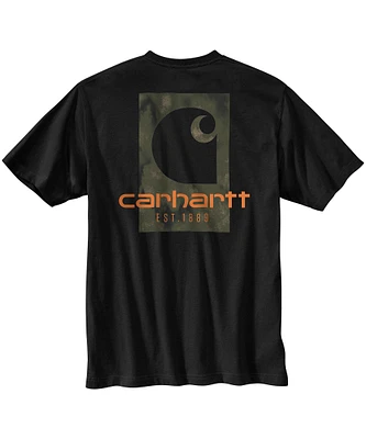 Carhartt Men's Camo Logo Graphic Crewneck Cotton Work T Shirt