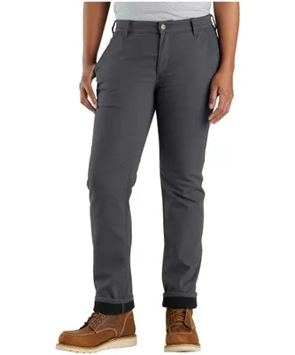 Carhartt Women's Rugged Flex Mid Rise Fleece Lined Canvas Work Pants