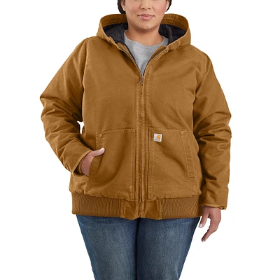 Carhartt Women's Washed Duck Loose Fit Insulated Active Jacket with Hood