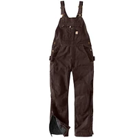 Carhartt Women's Dark Brown Quilt Lined Duck Bib Overall