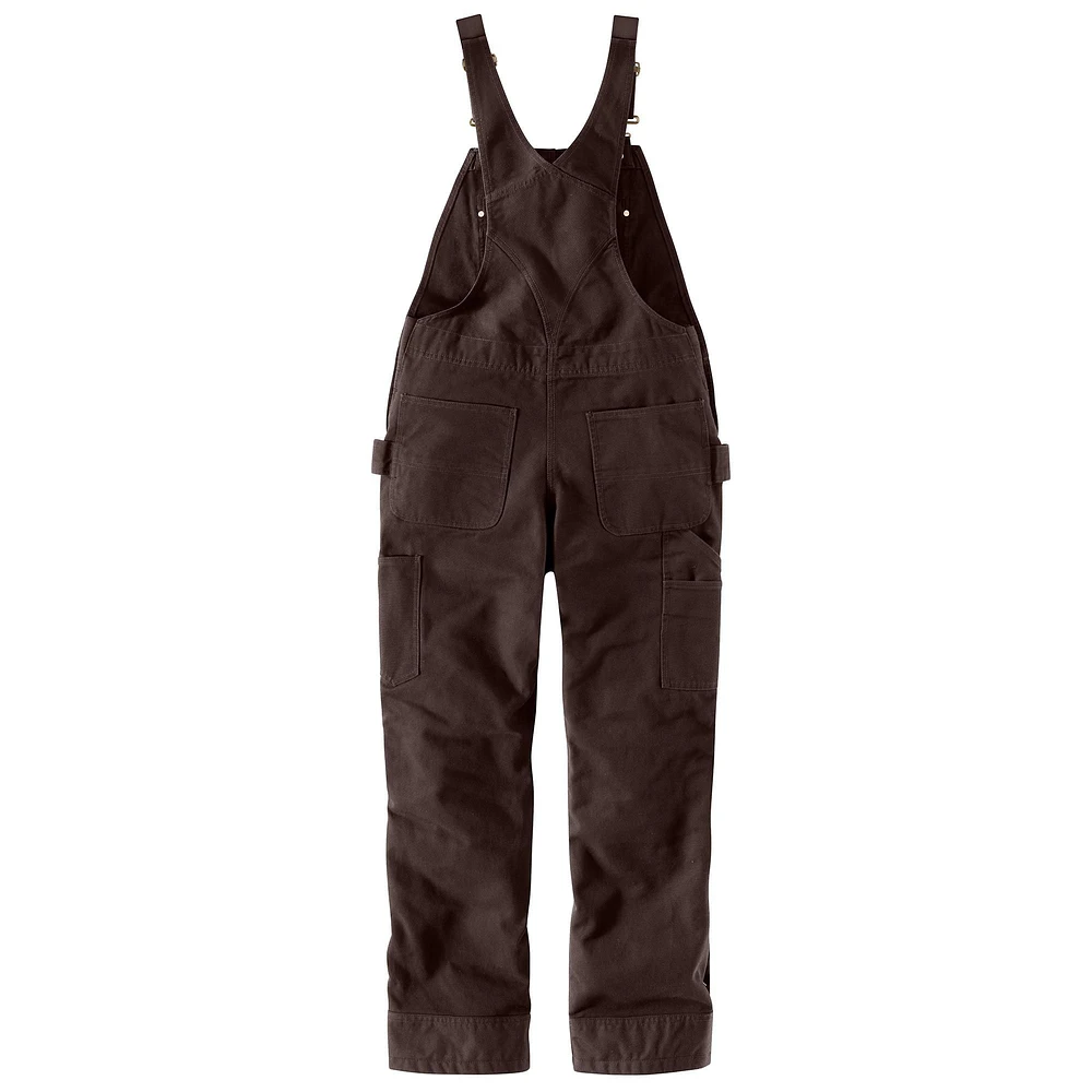 Carhartt Women's Dark Brown Quilt Lined Duck Bib Overall