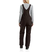 Carhartt Women's Dark Brown Quilt Lined Duck Bib Overall