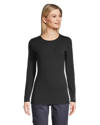 HEALTH PRO Women's Crewneck Long Sleeve Underscrub Shirt