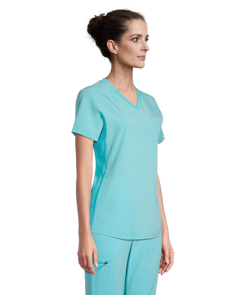 Scrubletics Women's Chest Pocket Scrub Top