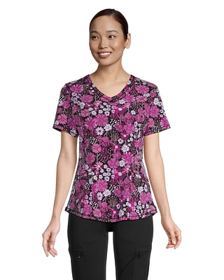 Health Pro Women's Super Bloom Princess Seam Scrub Top