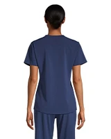 Scrubletics Women's V Neck Chest Pocket Scrub Top