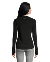 WindRiver Women's T-Max Crewneck Long Sleeve Fleece Top - Black