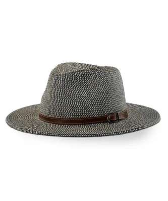 Denver Hayes Women's Straw Hat With Leather Trim