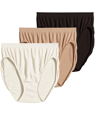 Jockey Women's 3-Pack Comfies Micro Seamfree French Cut Panties